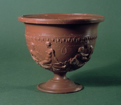 Cratere raffigurante amanti, Arezzo, c.1° secolo a.C.-1° secolo d.C. (ceramica a smalto rosso) da Roman